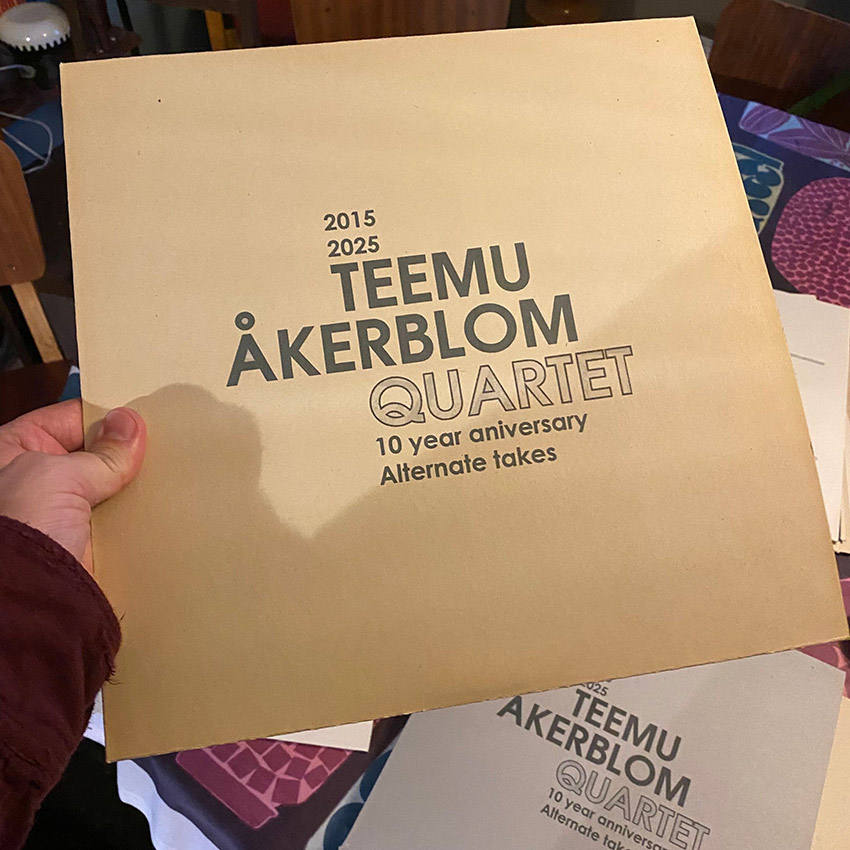 Teemu Åkerblom Quartet <br>10 Anniversary <br> Alternate takes Lathe LP - Image 4